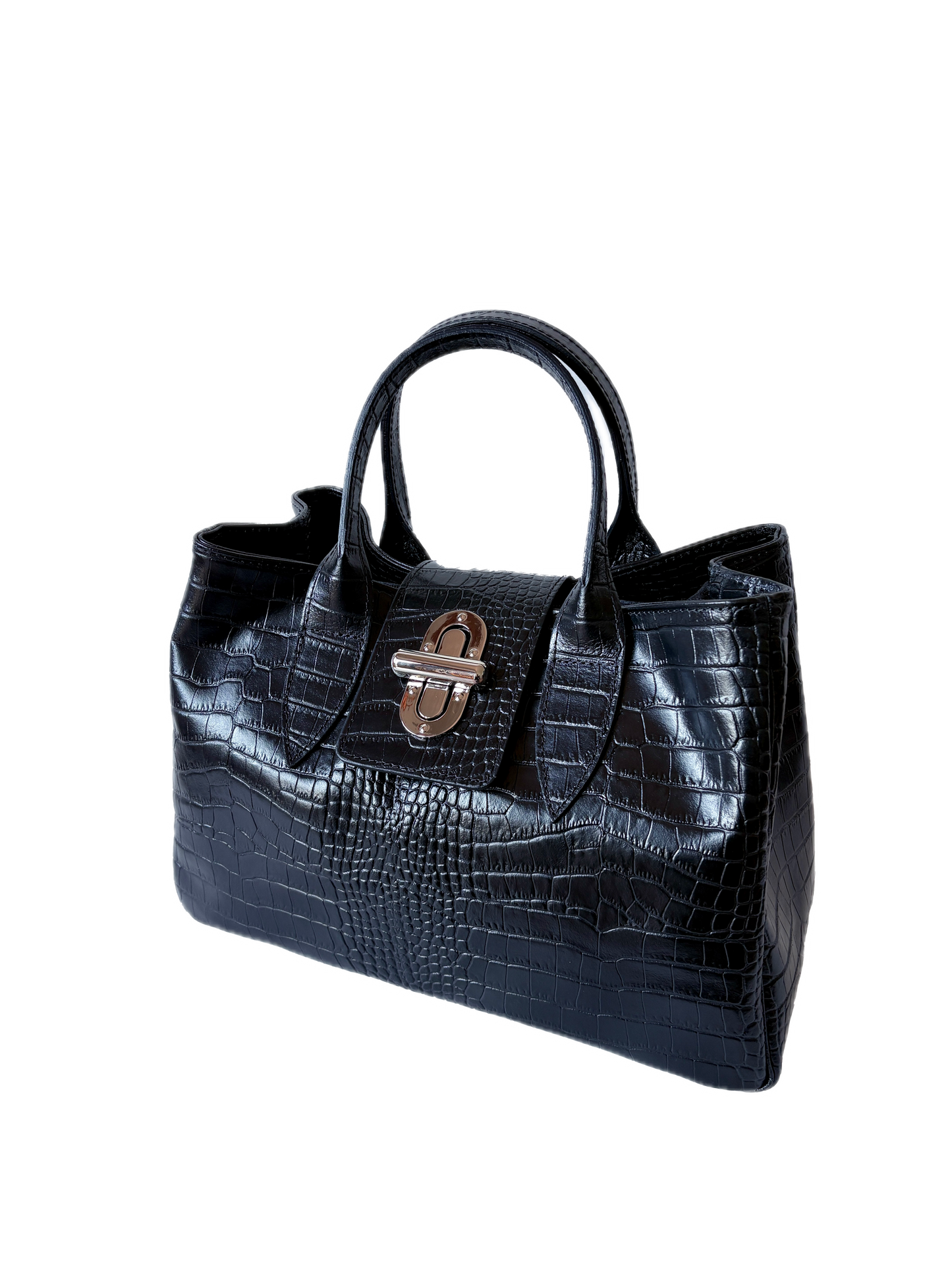 Borsa a Bauletto in vera pelle, Made in Italy