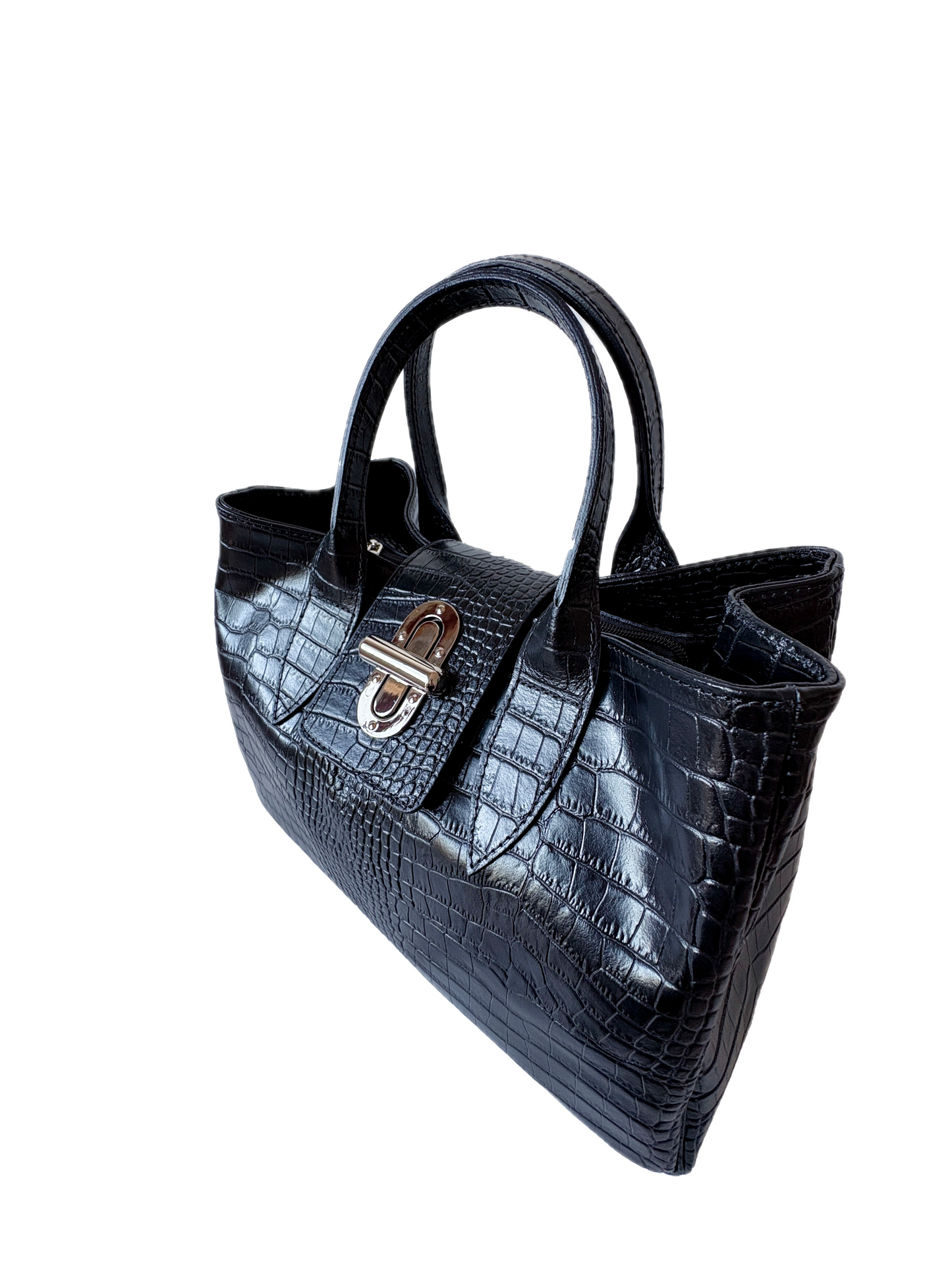 Borsa a Bauletto in vera pelle, Made in Italy