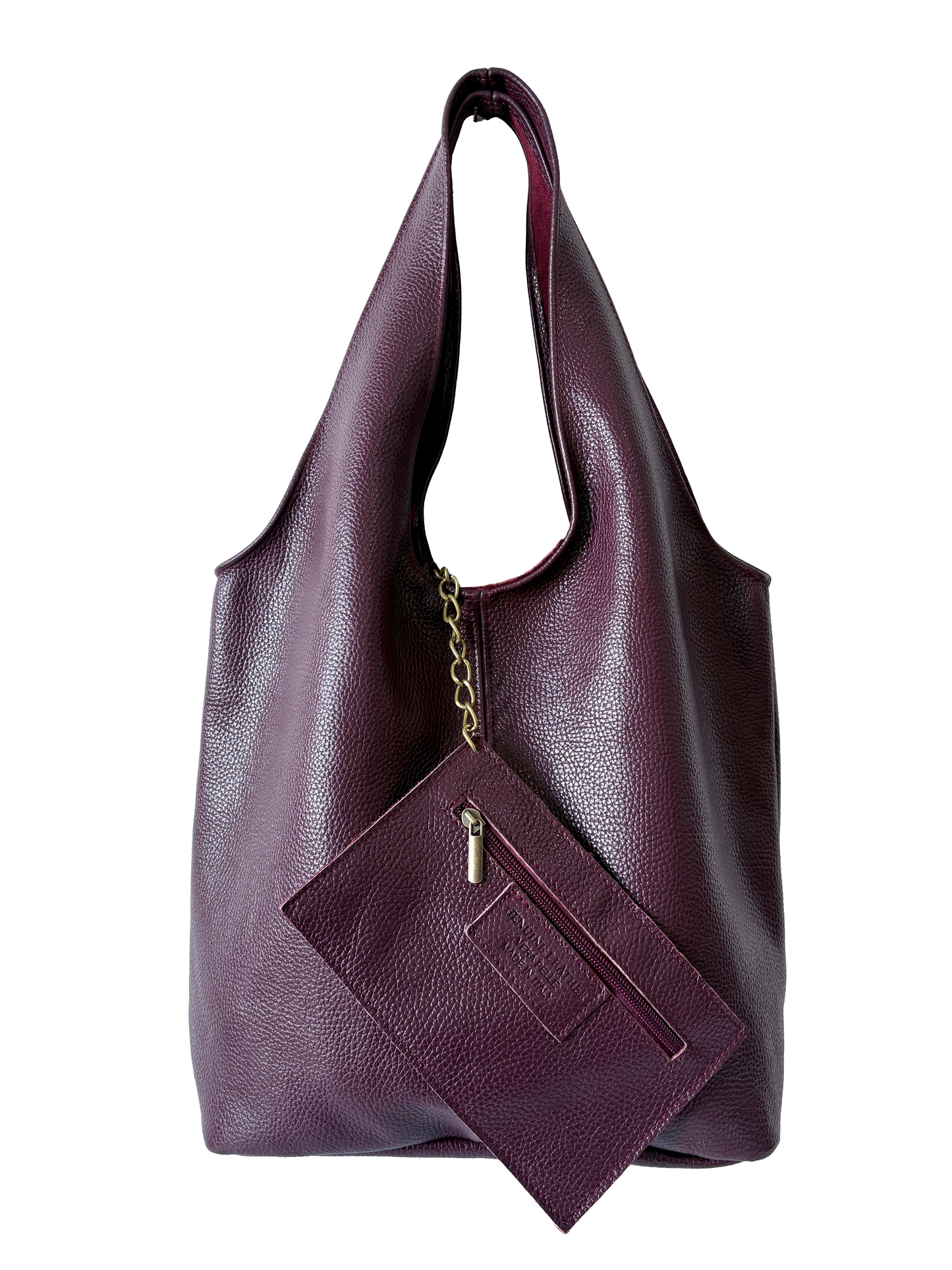 Borsa Hobo in vera pelle, Made in Italy